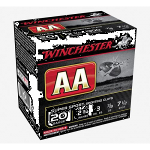 chester AA Super Sport Sporting Clays 20 Gauge 2 3/4 Chamber 7/8 Oz #7.5 Shot 200/Case Ammo