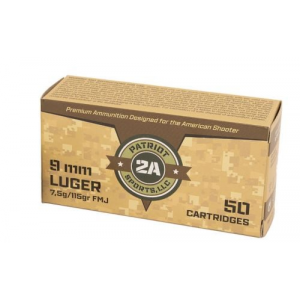 riot Sports LLC 9mm 115gr Full Metal Jacket 50 Per Box/20 Case Ammo