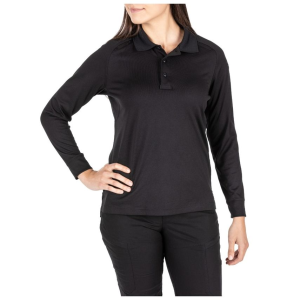 5.11 Women's Performance Long Sleeve Polo Black XLarge - 5.11 Tactical