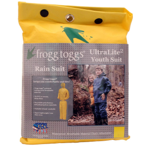 Frogg Toggs Youth Ultra-Lite Rain Suit Yellow, Large - Frogg Toggs