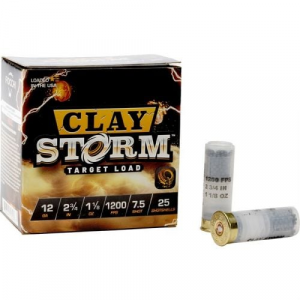 cchi Clay Storm Shotgun 12 Gauge 2-3/4 1 Oz #7.5 Shot 25 Rounds Ammo