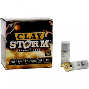 cchi Clay Storm Shotgun 12 Gauge 2-3/4 1-1/8oz #7.5 Shot 25 Rounds Ammo