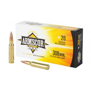 scor Full Metal Jacket 308 Winchester 20 Round Box Ammo