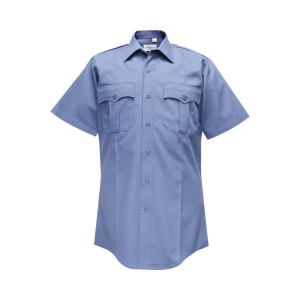 Flying Cross Duro Poplin Short Sleeve Men's Marine Blue Shirt Neck Size 15.5 - Flying Cross