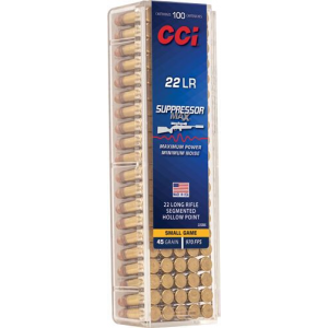  Suppressor Max 22LR Hp 970fps 100rd 50bx/cs Ammo