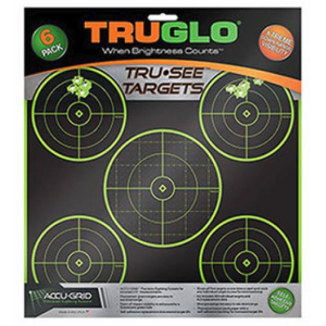 TRUGLO TRU-SEE TARGETS 5-BULL 12X12" 6PK - Truglo
