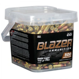 ZER BRASS 9MM 115GR FMJ 500RD BUCKET Ammo