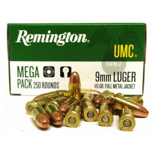 ington UMC Bulk Pistol 9mm 115 Gr. FMJ 500 Rd. Loose Pack Ammo