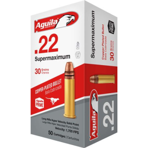 Aguila Supermaximum .22 LR 30 Grain CPSP 1000 Rounds - Aguila
