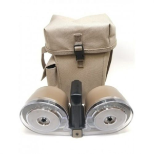 RWB DUAL DRUM MAG AR15 100RD TAN CLEAR FRONT - Rwb