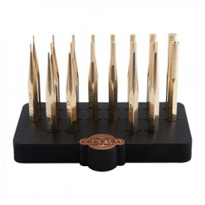 20 PIECE BRASS PUNCH SET W/BENCH BLOCK - Grace Usa