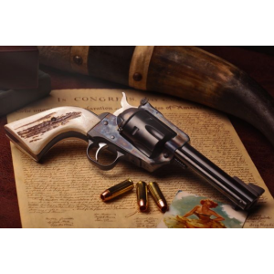 Custom and Collectible Firearms Ruger Blackhawk w/ Color Case Hardened Reciever and Stag Grips. .45LC/.45ACP - Ruger