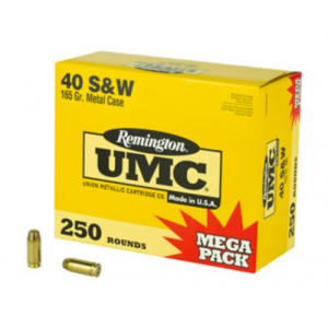 ington Ammunition 23773 UMC 40 S&W 165 Gr Full Metal Jacket (FMJ) 250 Bx/ 4 Cs (Mega Pack) Ammo