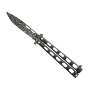 5 Black Butterfly Damascus Blade Black - Bear & Son Cutlery