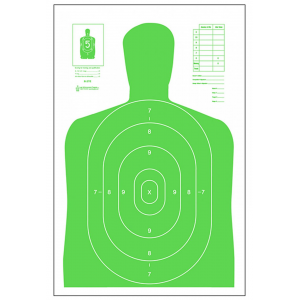 Action Target B27ELGR100 B-27E High Visibility Silhouette Paper Target 23" x 35" 100 Per Box - Action Target