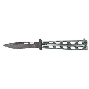 Bear & Son Butterfly Knife 3.38" Galaxy Damascus - Bear & Son Cutlery