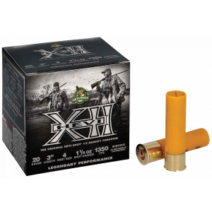 I-Shot HS53204 HEVI-XII Waterfowl 20 Gauge 3 1 1/4 Oz Tungsten 4 Shot 25 Bx/10 Cs Ammo