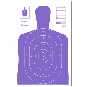 ACTION TARGET INC B-27E-PR-100 B-27E High Visibility Paper 23" x 35" Silhouette Fluorescent Purple 100 Per Box - Action Target