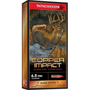 chester Copper Impact 6.5 PRC 125 Gr Extreme Point Copper 20 Bx/ 10 Cs (Lead Free) Ammo