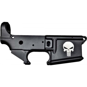 Anderson Manufacturing AM-15 Stripped Open Trigger 223 Remington/5.56 NATO Lower Receiver, Punisher Skull - Anderson Manufacturing