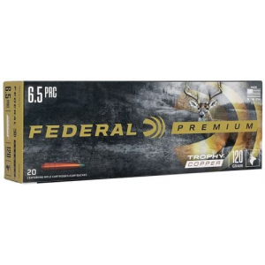 eral Premium 6.5 PRC 120 Gr Trophy Copper (TC) 20 Bx/ 10 Cs Ammo