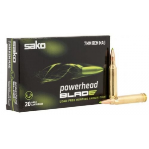 o PowerHead Blade 7mm Rem Mag 140 Gr 20 Per Box Ammo