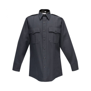 Flying Cross Command Police Men's Long Sleeve LAPD Navy Shirt With Zipper Neck Size 16 Sleeve Length 34 - Flying Cross