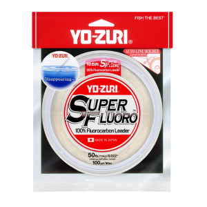 Yo-Zuri SuperFluro Fishing Line, Clear, 50lb Break Strength, 100 Yards - Yo-Zuri