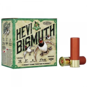 i-Shot Hevi Bismuth #4 Non-Toxic Shot 12 Gauge 1 3/8 Oz 25 Round Box Ammo