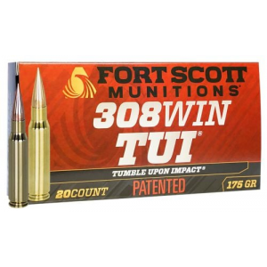 t Scott Munitions 308 175gr SCV2 Tumble Upon Impact (TUI) Rifle 308 Win 175 Gr Solid Copper Spun 20 Per Box/ 10 Case Ammo