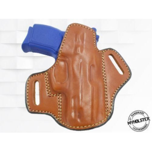 Brown Ruger LC9 Premium Quality Black Open Top Pancake Style OWB Holster - Myholster