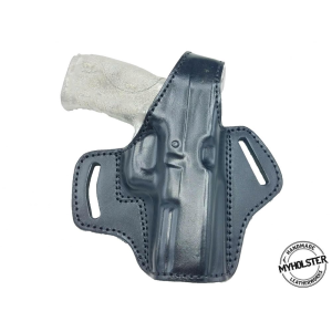 Black Smith & Wesson M&P 9 M2.0 OWB Thumb Break Right Hand Leather Belt Holster - Myholster