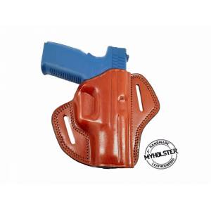 Brown Springfield XDM 9mm 3.8" Right Hand Open Top Leather Belt Holster - Myholster