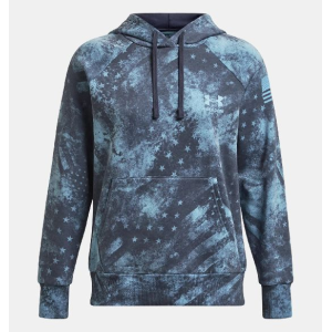 UA Women's Freedom Rival Fleece Amp Hoodie Blizzard/Downpour Gray Large - Under Armour