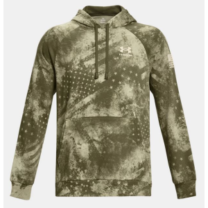 UA Freedom Rival Fleece Amp Hoodie, Men's, OD Green, XL - Under Armour