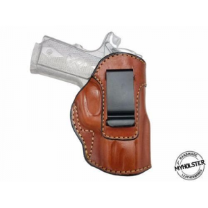 Brown / Right Springfield EMP 1911 9mm 3" Leather IWB Inside the Waistband holster - Myholster