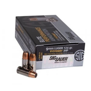  Sauer Elite Performance 9mm Luger P JHP 50rd LE/MIL/IOP Ammo