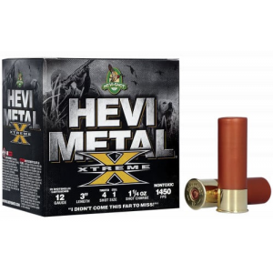 I-Shot HS38122 Metal Xtreme 12 Gauge 3 1 1/4 Oz Steel Tungsten 4 & 1 Shot 25 Per Box/ 10 Cs Ammo