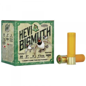 i-Shot Hevi Bismuth #2 Non-Toxic Shot 20 Gauge 1 1/8 Oz 25 Round Box Ammo