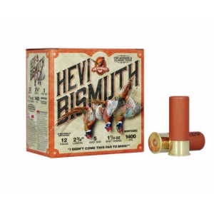 i-Shot Hevi-Bismuth Upland #5 Non-Toxic Shot 12 Gauge 1 1/4 Oz 25 Round Box Ammo