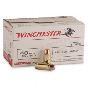 chester Full Metal Jacket 40 S&W 165 Gr 100 Round Box Ammo