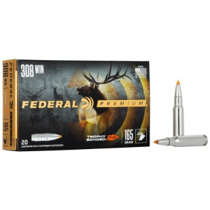 eral Premium Trophy Bonded Tip 308 Winchester 165 Gr 20 Round Box Ammo