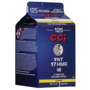  Varmint VNT .17 HMR 17 Gr Varmint Tipped 125 Bx/ 10 Cs Ammo