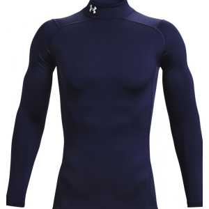 UA Men's ColdGear Compression Mock Midnight Navy/White X-Large - Under Armour