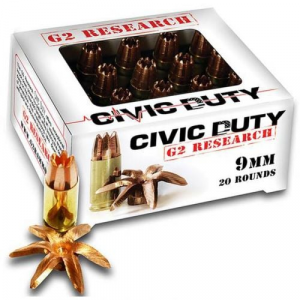 Research CIVIC Civic Duty 9mm 100 GR Hollow Point 20rd Box Ammo