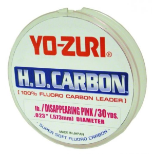 Yo-Zuri HD Carbon Fishing Line, Disappearing Pink, 100lb Break Strength, 30 Yards - Yo-Zuri