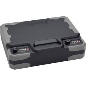 Hornady TrekLite Lock Box XXL Combination/Key Entry Black Polycarbonate Holds 2 Handguns 12.20" x 10.10" x 3.30" - Hornady