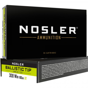 ler Ballistic Tip Rifle Ammunition 308 Win. 165 Gr. BT SP 20 Rd. Ammo