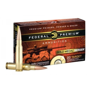 eral Gold Medal 6mm Creedmoor 105 Gr Berger Hybrid Open Tip Match 20 Bx/ 10 Cs Ammo