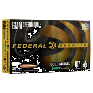 eral Gold Medal 6mm Creedmoor 109 Gr Long Range Hybrid Target 20 Bx/ 10 Cs Ammo